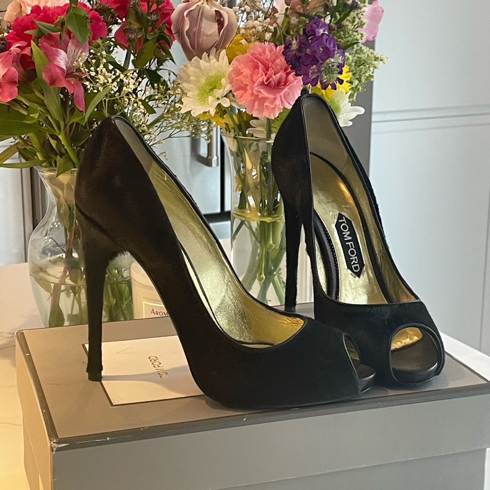 Tom Ford Black Pony Hair Pump
